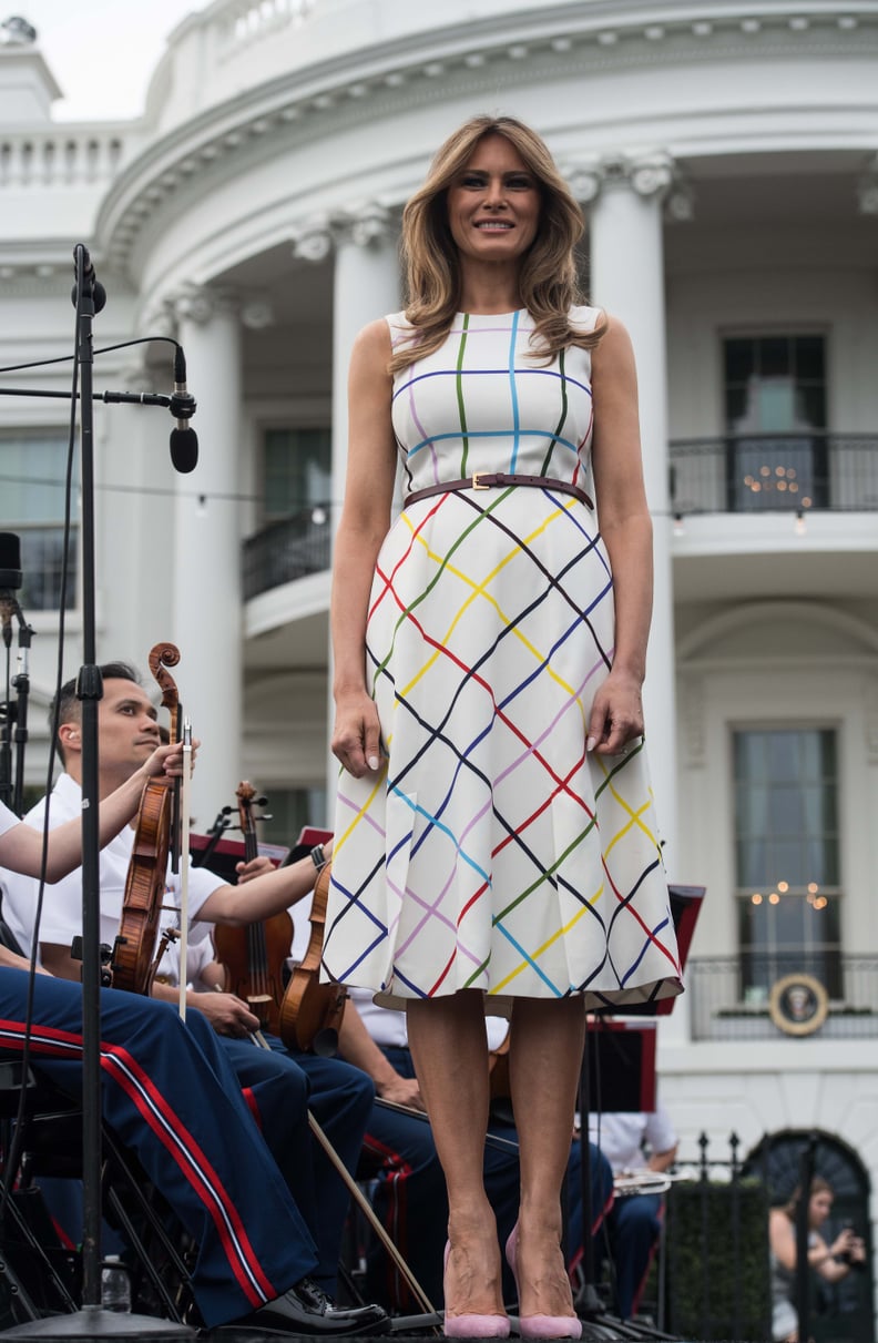 Melania in Mary Katrantzou, June