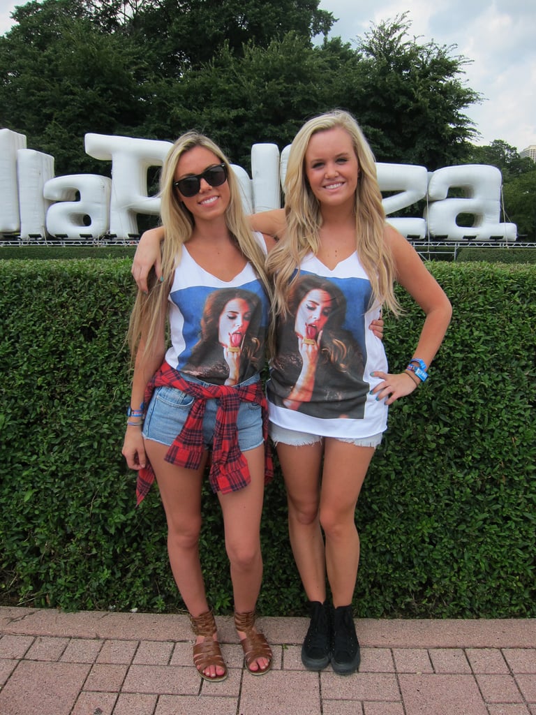 It's clear who Sadee and Austin came to see. Clad in matching Lana Del Rey t-shirts, the two showed that imitation is truly the sincerest form of flattery.