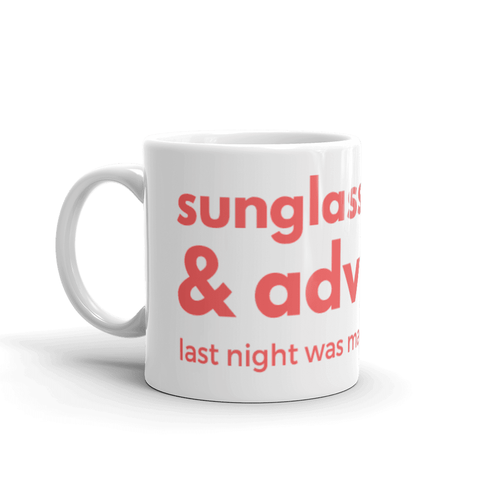Sunglasses and Advil Coffee Mug
