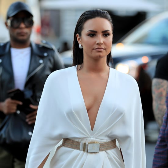 Demi Lovato Wears White Dress While Singing National Anthem