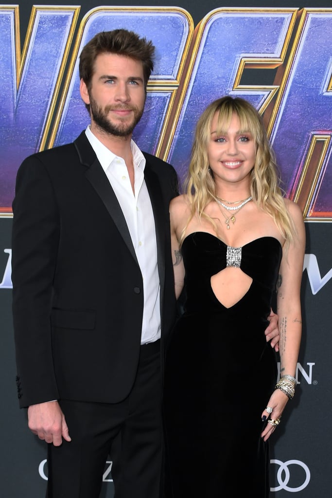 Miley Cyrus and Liam Hemsworth at Avengers Endgame Premiere