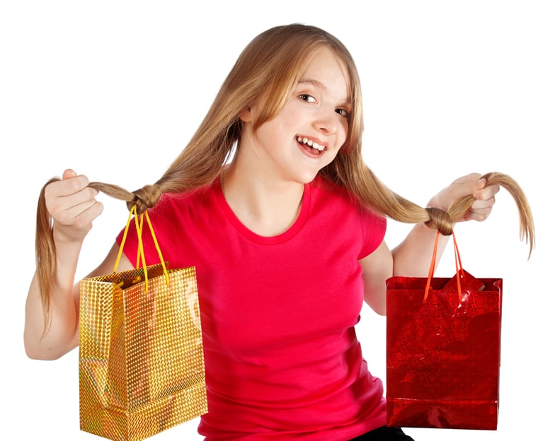 Shopping Bags as Hair Accessories