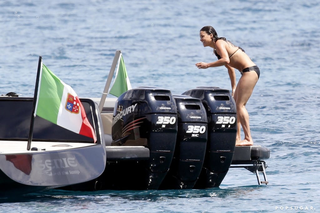 Michelle Rodriguez got away to Italy in July 2014.