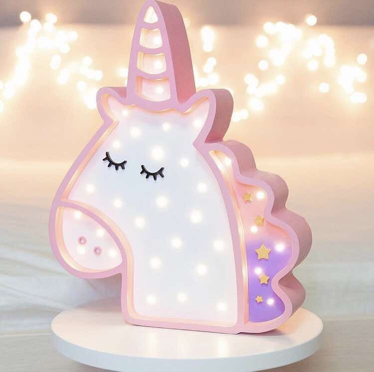 Wooden Unicorn Night Light