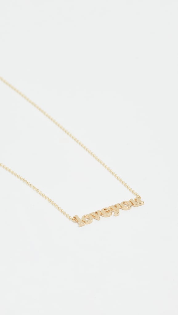 A Sweet Necklace: Jennifer Meyer Jewellery 18k Gold Love You Necklace