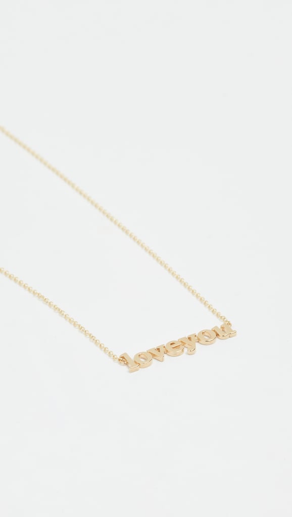A Sweet Necklace: Jennifer Meyer Jewelry 18k Gold Love You Necklace