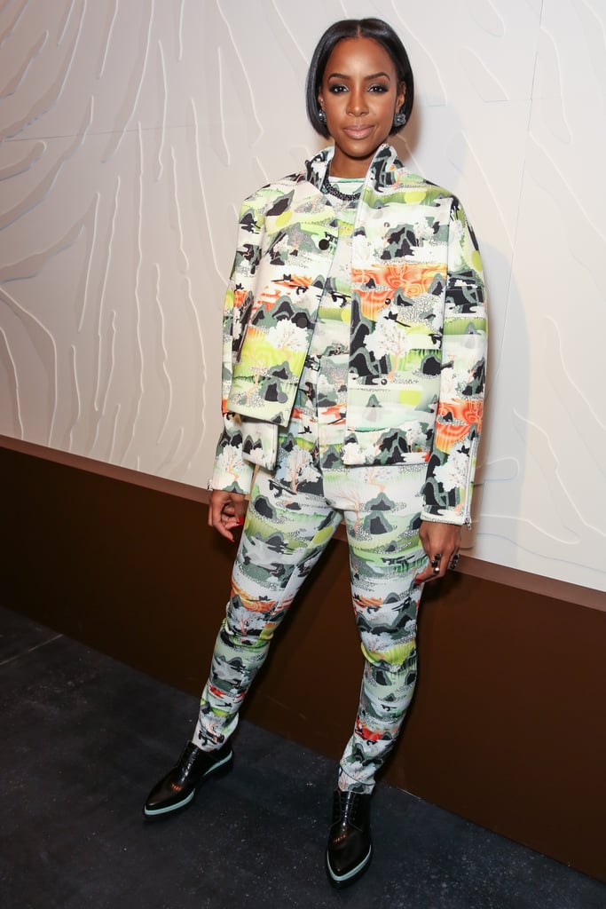 Kelly Rowland traded her dress in for very matchy pants and jacket.