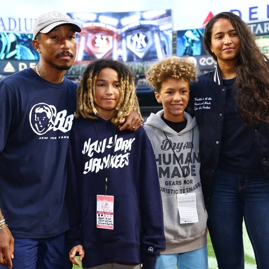 Pharrell and Son Throw First Pitch at New York Yankees Game