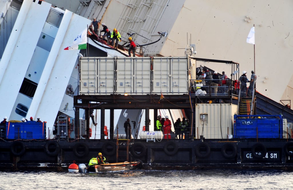 Engineers worked to right the vessel so that it could be towed away and scrapped.