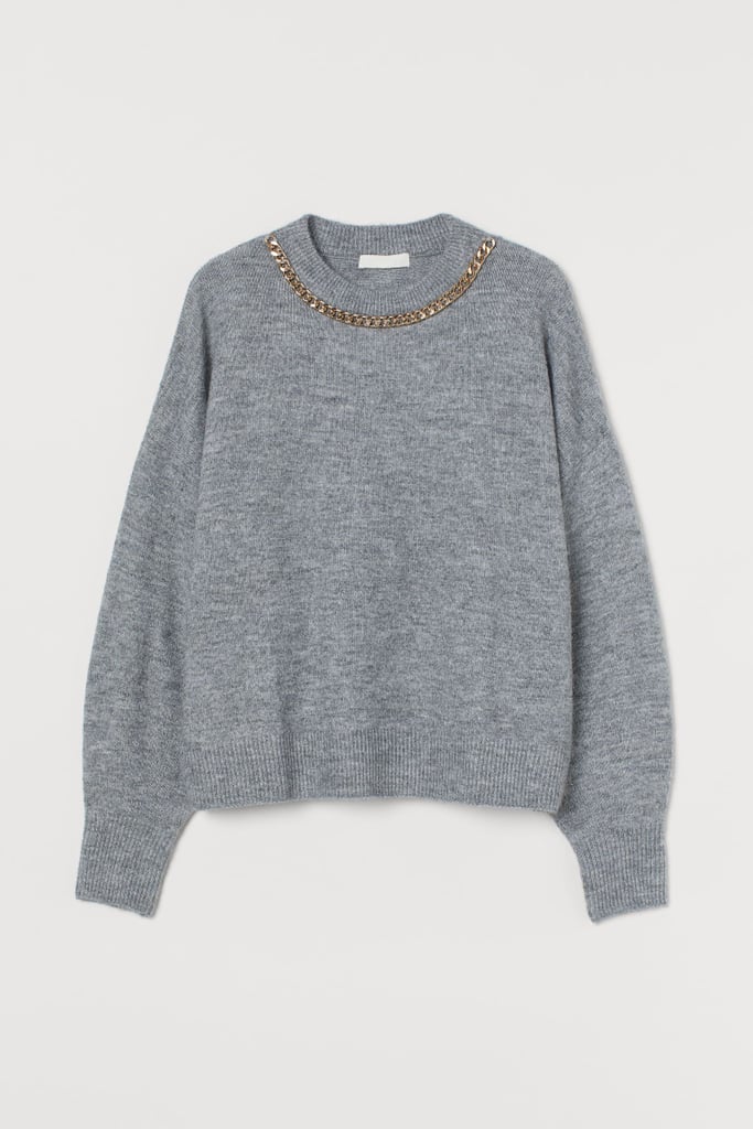 Chain-Detail Sweater
