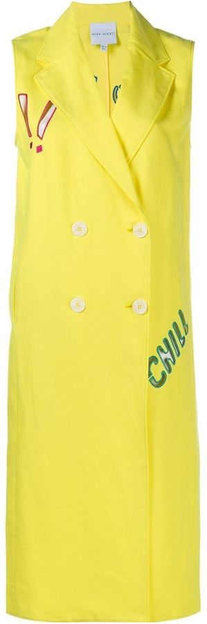 Mira Mikati Sleeveless Do Not Disturb Me Coat ($891)