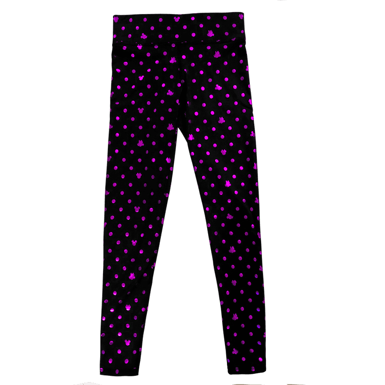 Mickey Mouse & Minnie Mouse Pink Polka Dot Foil Tall Band Leggings