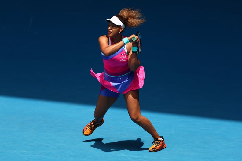 Naomi Osaka's Orange Butterfly Sneakers at the 2022 Australian Open