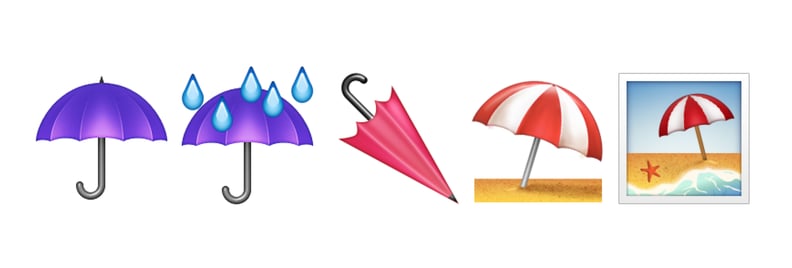 A variety of different umbrellas