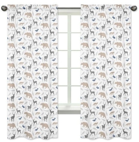Sweet Jojo Designs Window Panels — Woodland Animals