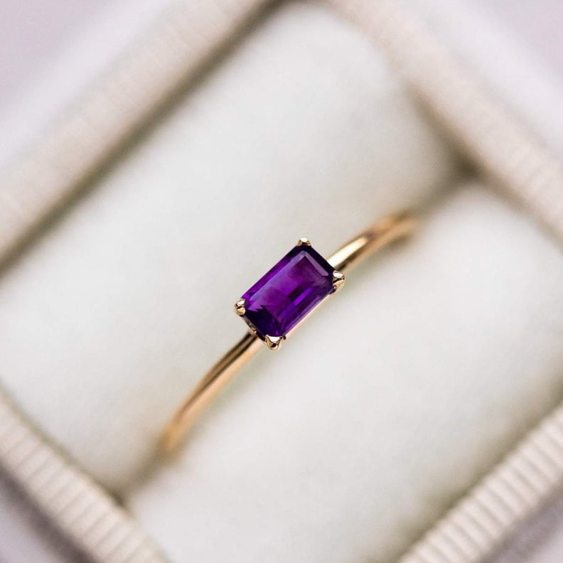 Colored Stones: Amethyst Octagon Ring