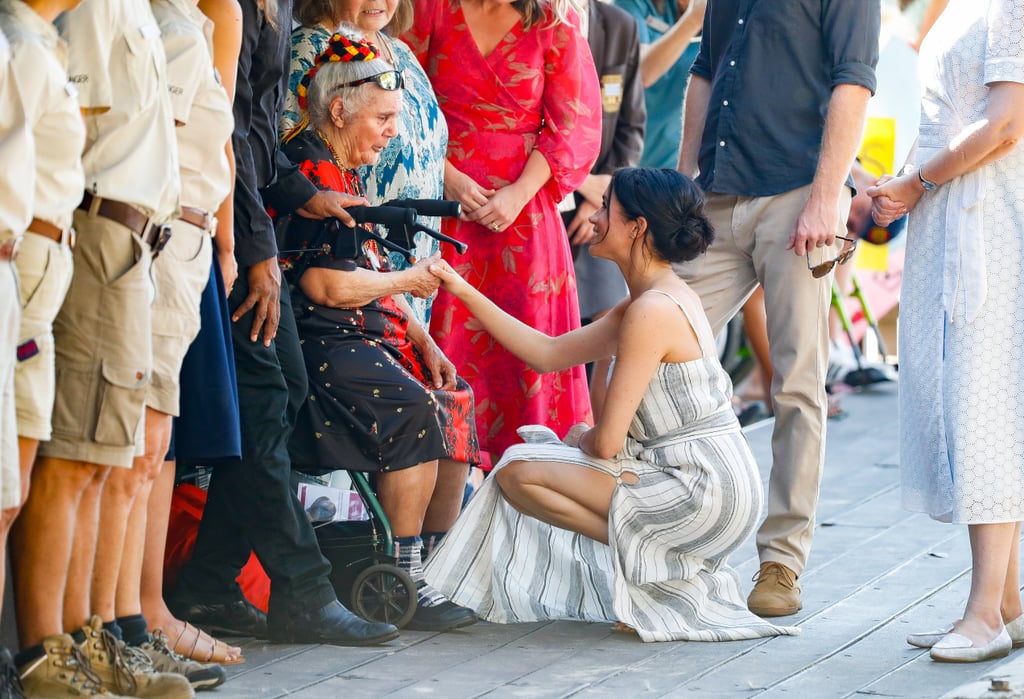 Meghan Markle and Prince Harry Elderly Women Pictures