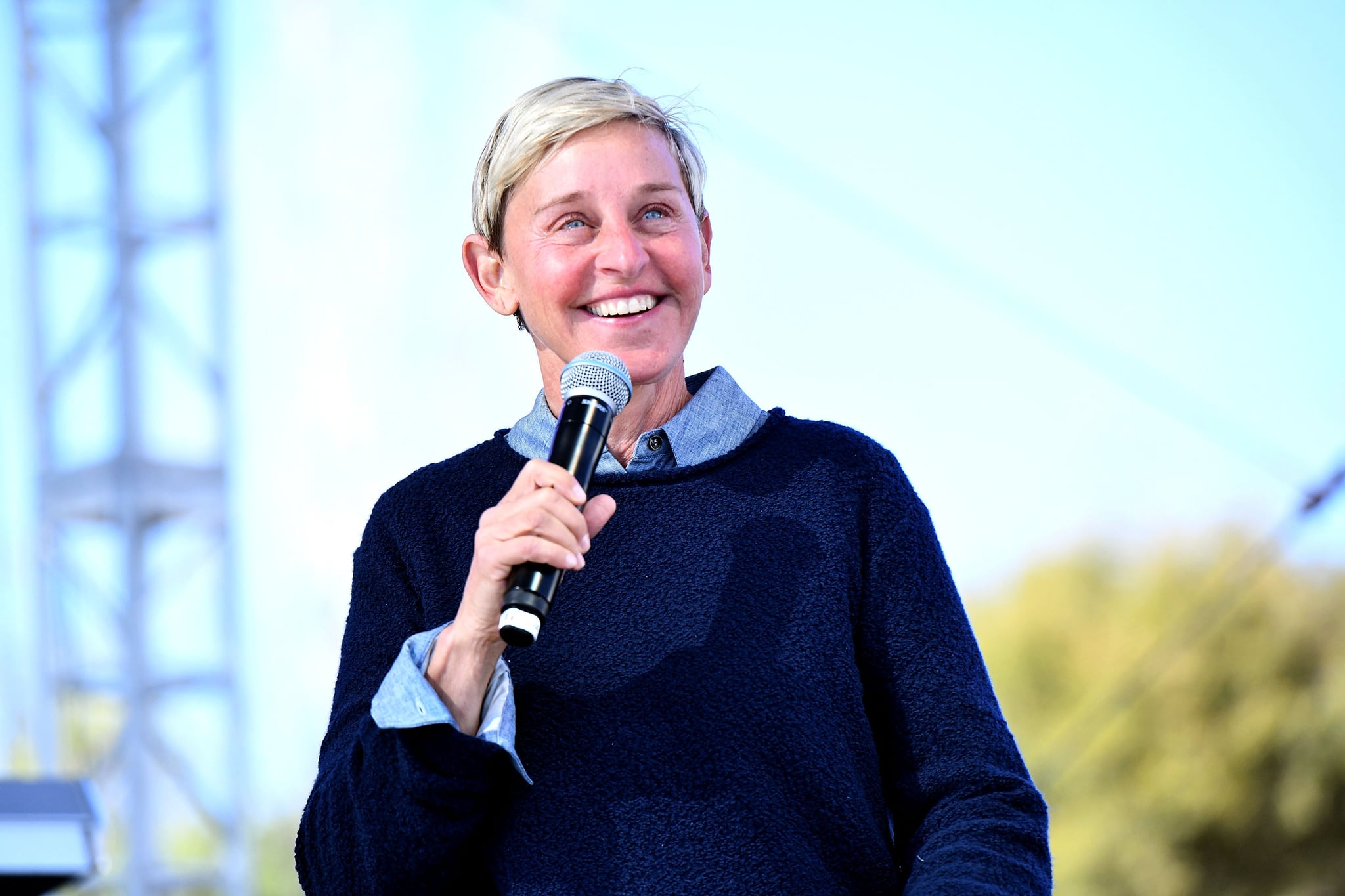 CARPINTERIA, CA - FEBRUARY 25:  TV personality Ellen DeGeneres performs onstage during the One 805 Kick Ash Bash benefiting First Responders at Bella Vista Ranch & Polo Club on February 25, 2018 in Carpinteria, California.  (Photo by Scott Dudelson/Getty Images)