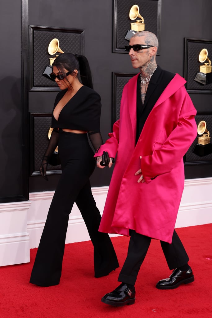 Kourtney Kardashian and Travis Barker's Grammys Outfits 2022