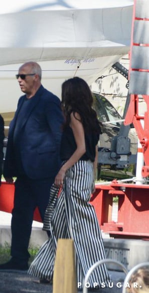 Amal Clooney Monse Striped Pants