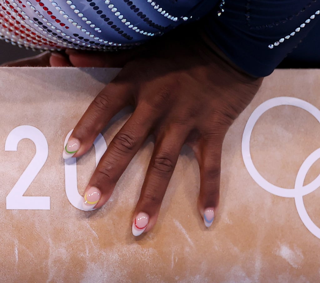 Simone Biles's Double French Manicure at the 2021 Tokyo Olympics