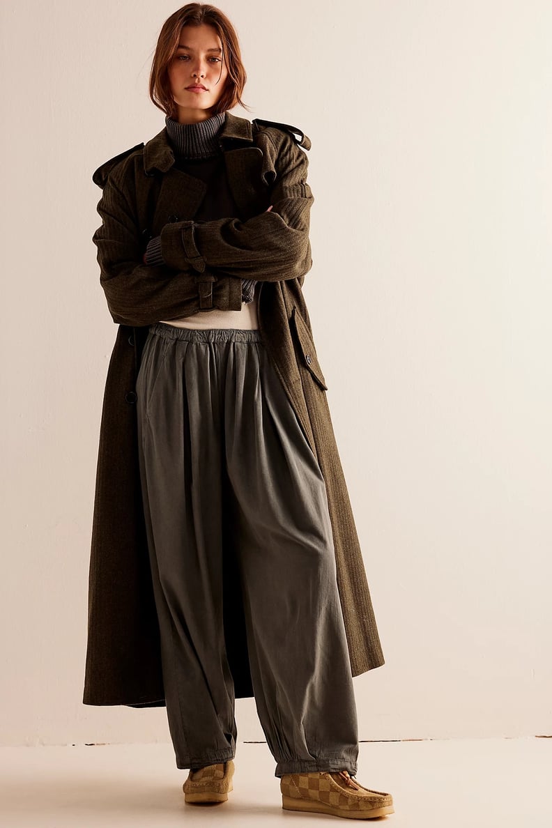 ZARA BROWN HIGH RISE - FULL LENGTH - WIDE LEG BROWN CORDUROY PANTS!