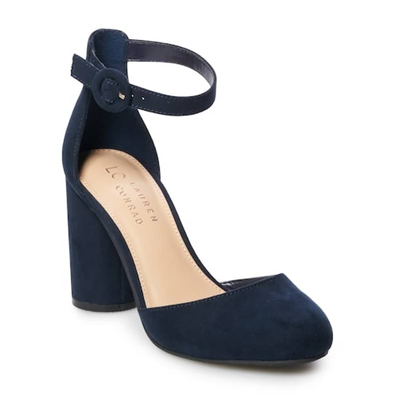 NEW Kohls Lauren Conrad LC Calla Navy Blue Velvet Dress Shoes Flats Sz 9 9.5