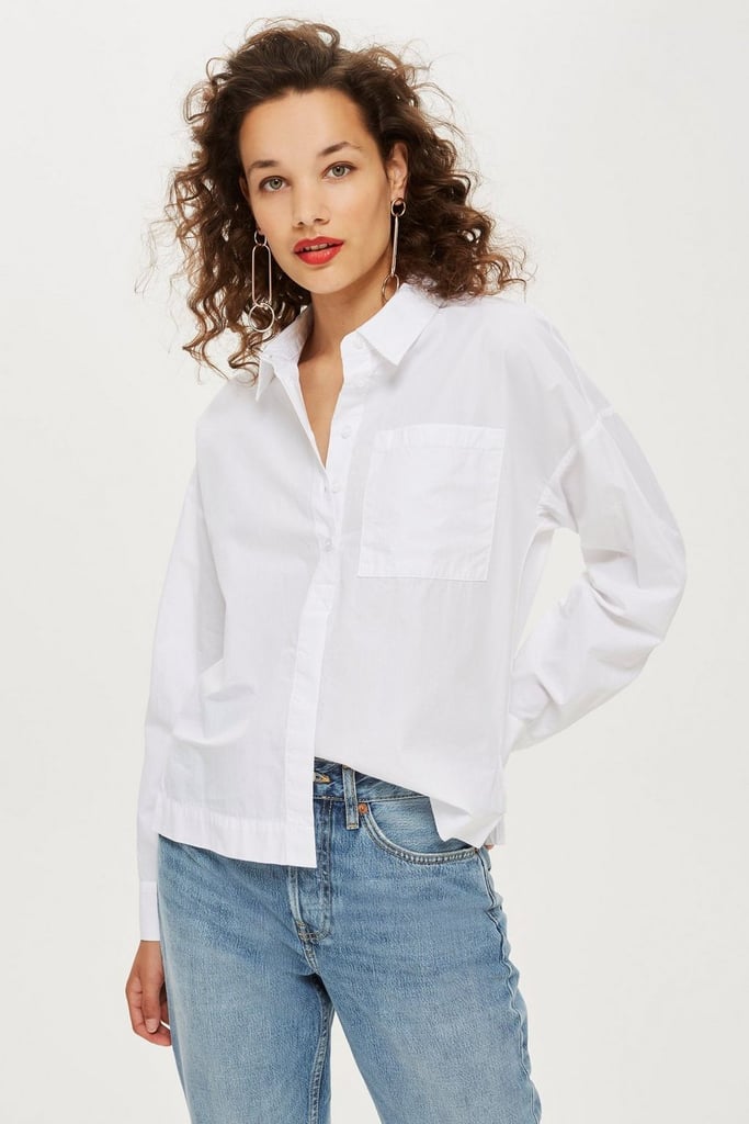 Topshop Long Sleeve Poplin Shirt