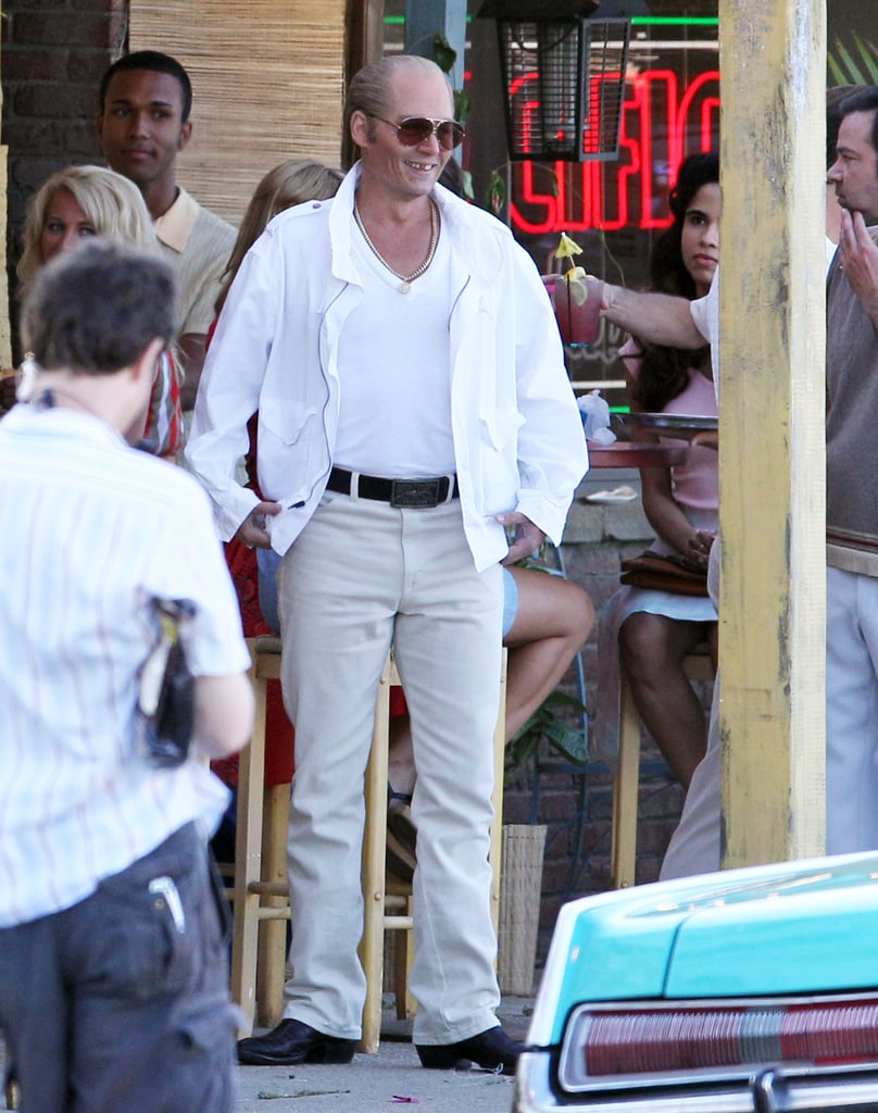 Johnny Depp Balding as Whitey Bulger on Black Mass Set