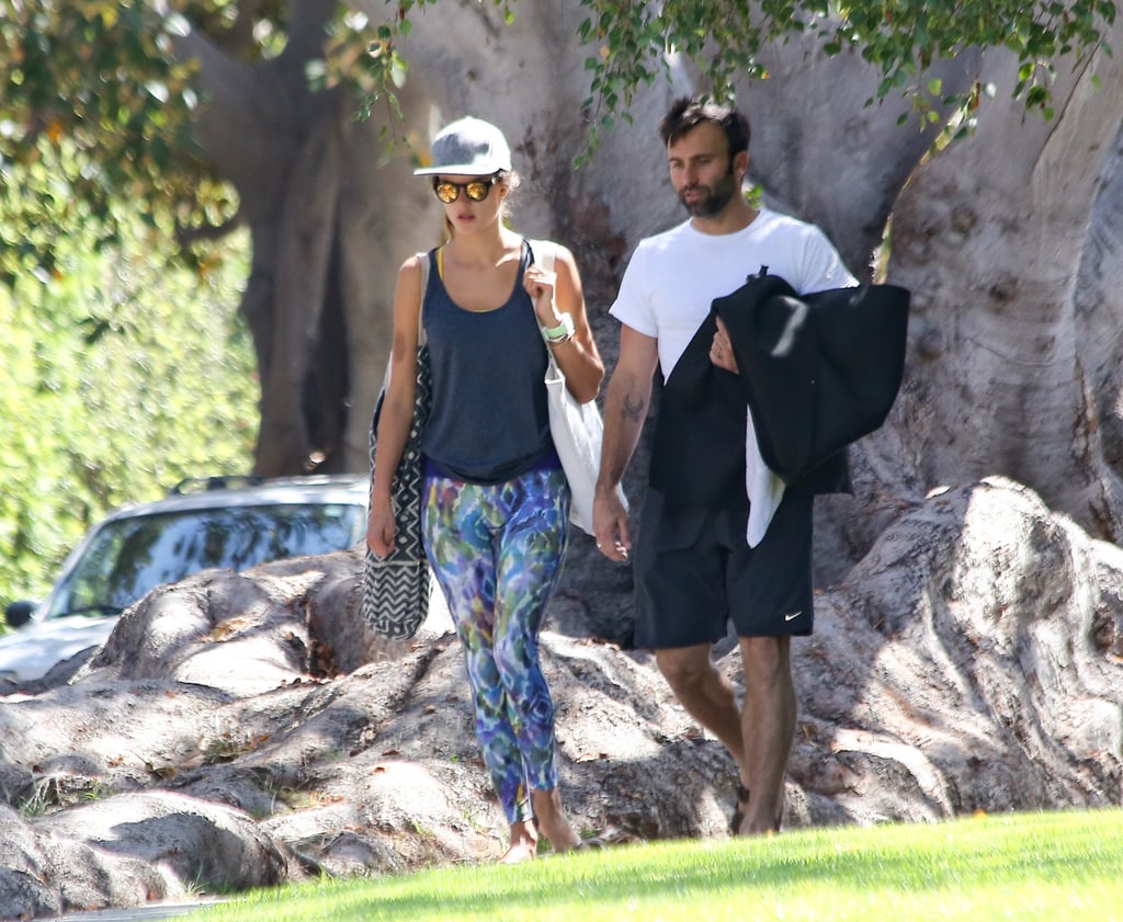 Alessandra Ambrosio and Fiance Go to Yoga October 2015