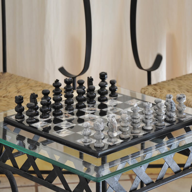  Harmon Chess, Borgov Chess, Gotham Chess, Wooden Chess Board  With Marble Chess Pieces, Best Chess Players Of All Time, Ready To Dispatch  : Home & Kitchen