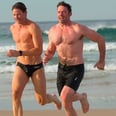 Hugh Jackman Frolicking on the Beach With His Trainer Is Honestly What Life Is About