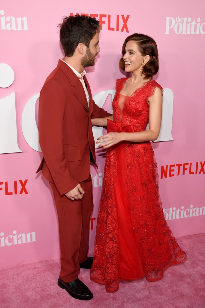 Ben Platt and Zoey Deutch at The Politician Premiere