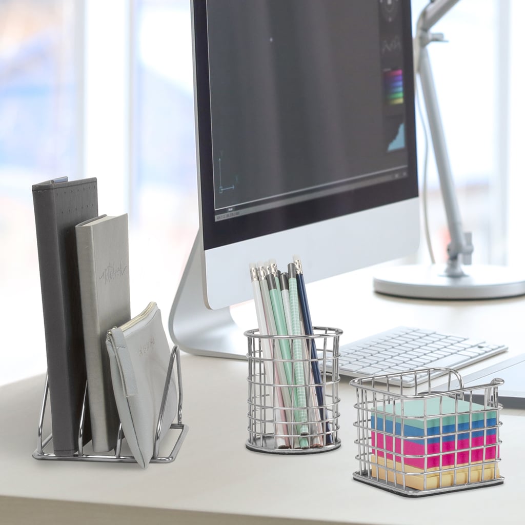 Wire Metal 5 in 1 Desk Organiser Set