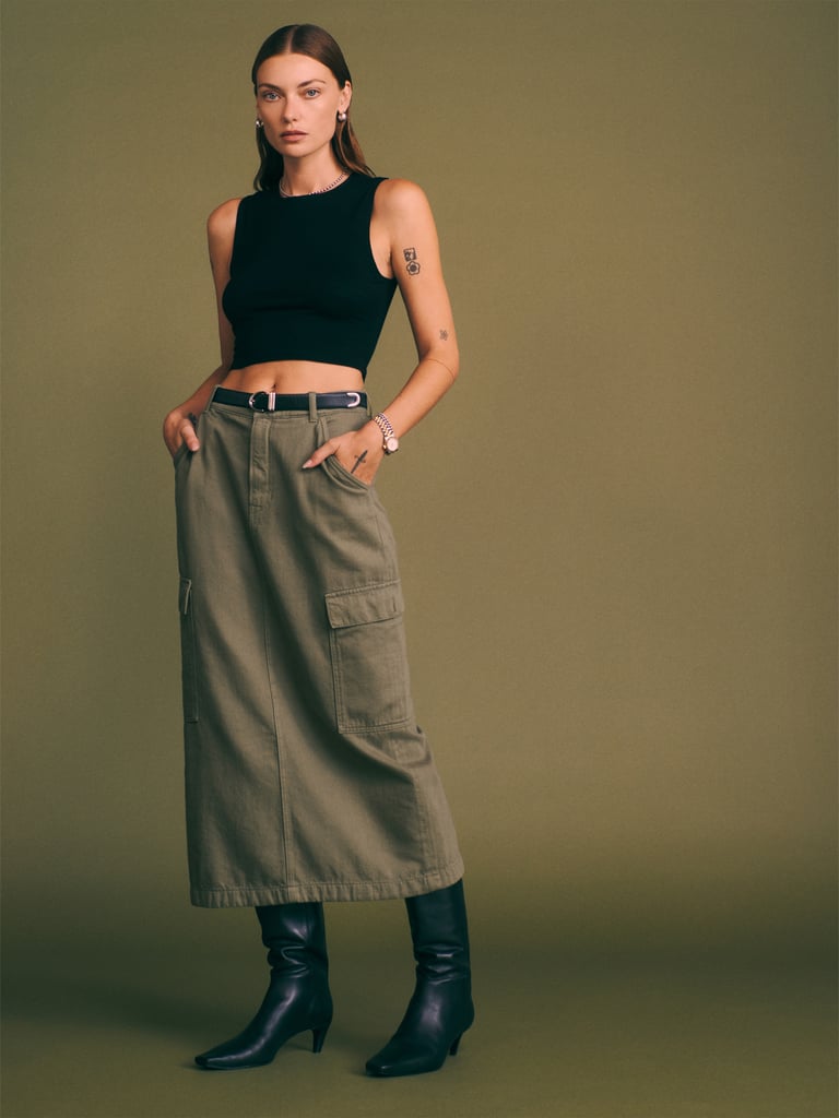 Reformation Maggi Cargo Midi Skirt
