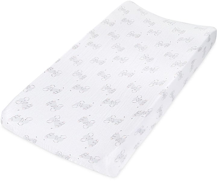 Aden by Aden + Anais Elephant-Print Cotton Changing Pad Cover
