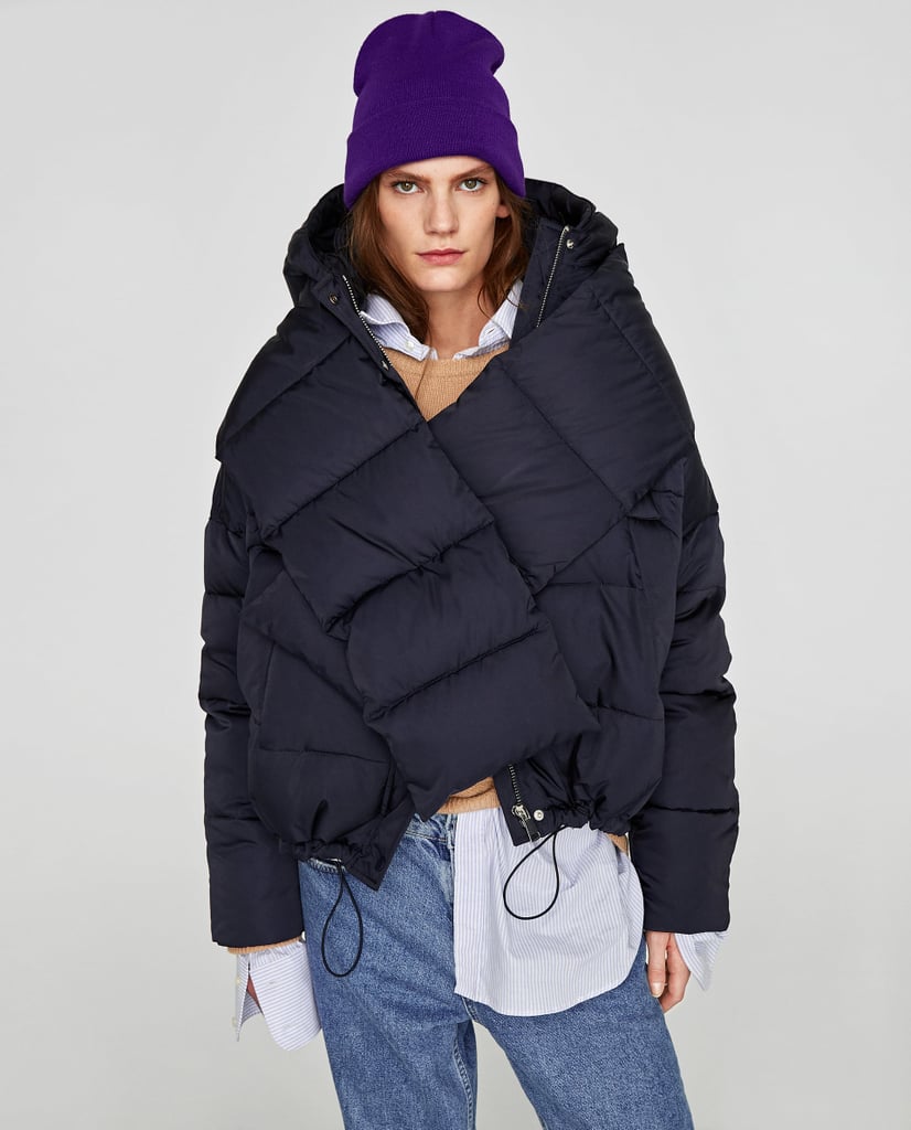 Quilted Jacket With Scarf | Best Zara Coats For Winter | POPSUGAR ...