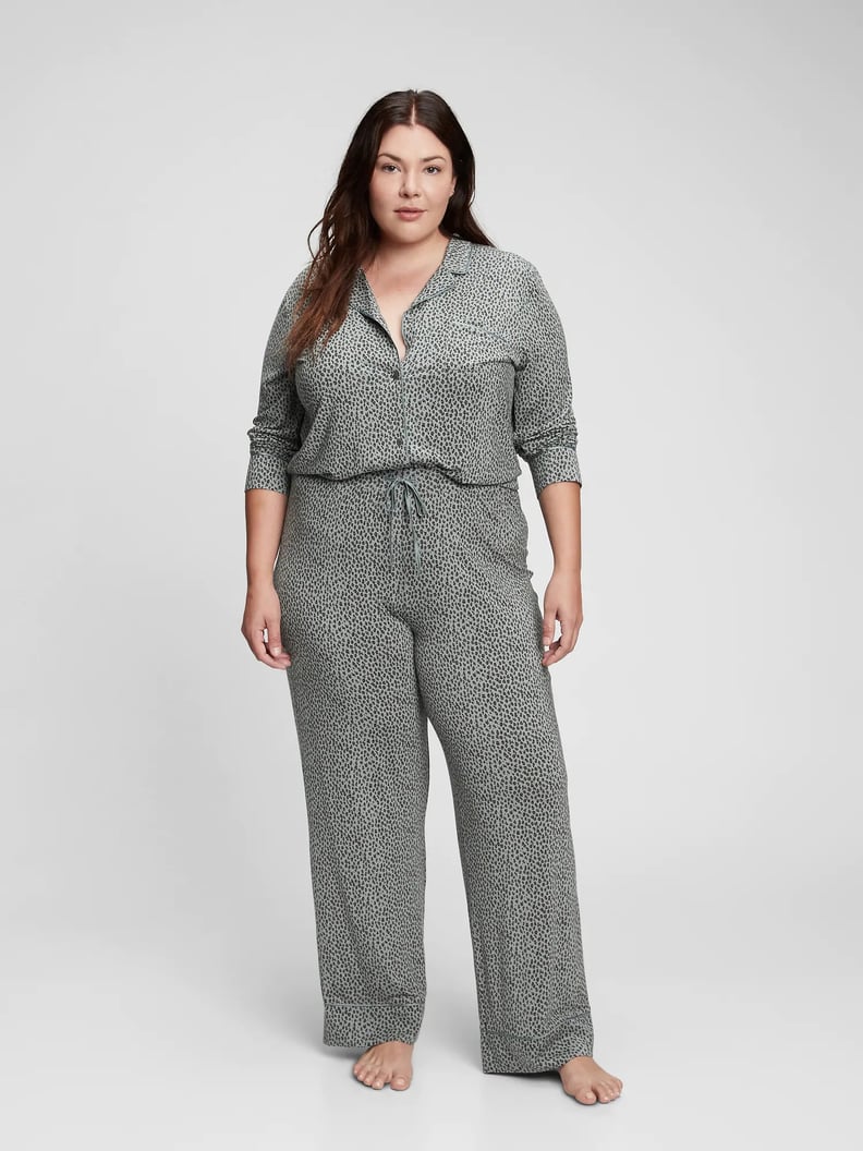 Animal Print Pajamas: Gap Adult Truesleep Pants and PJ Top in Modal