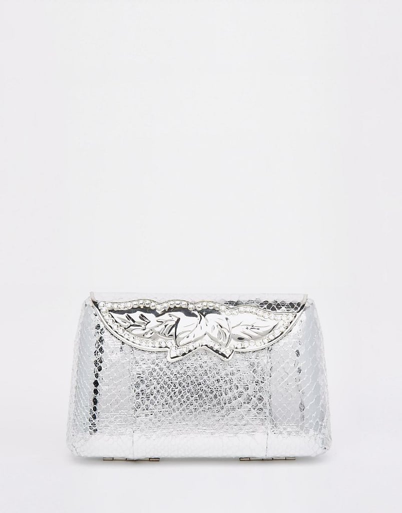 Asos Bridal Box Clutch Bag With Jeweled Clasp ($76)