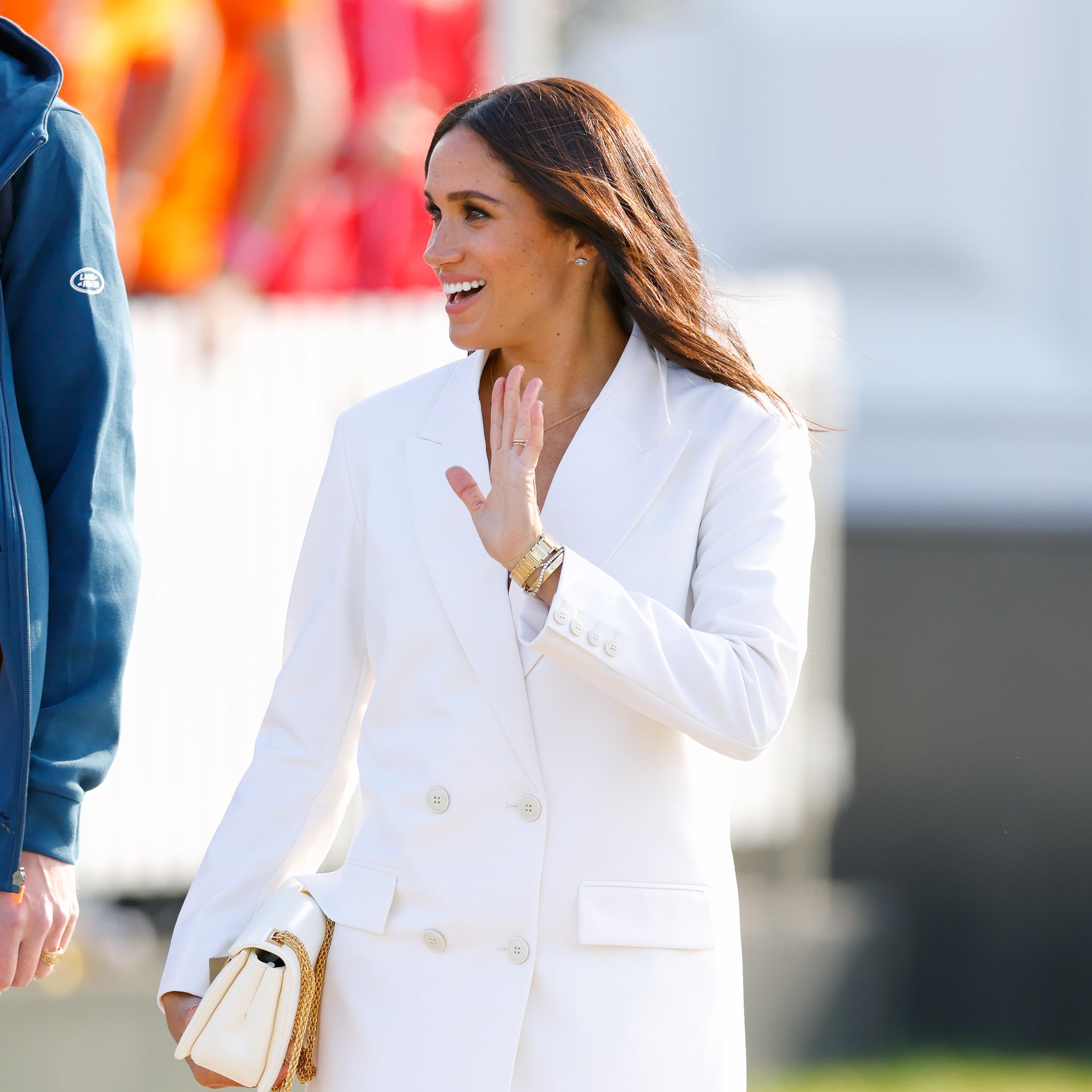 Brandon Maxwell Belted Jacket in White - Meghan Markle's Outerwear