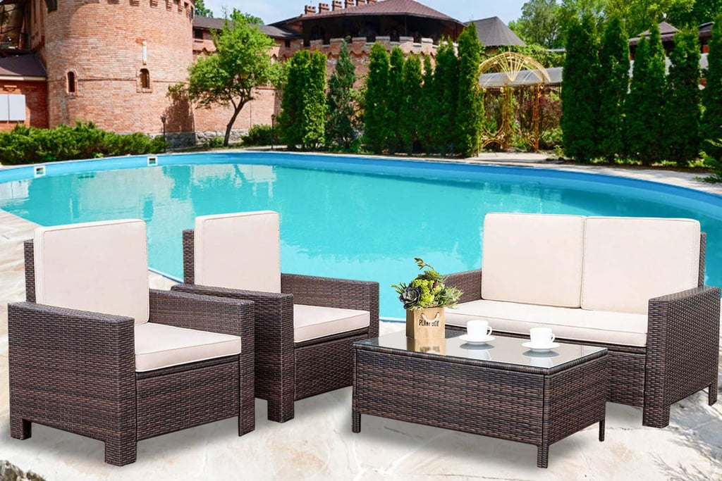 Patio Furniture Set 4 Pieces Outdoor Conversation Set Best Patio