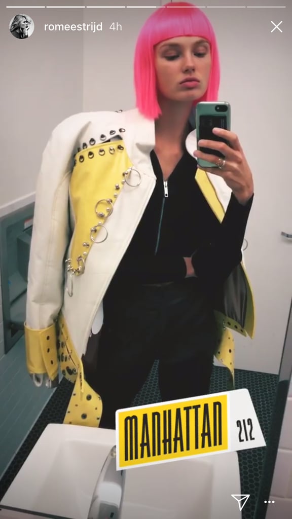 Romee Strijd Sneaked in a Bathroom Selfie at Jeremy Scott