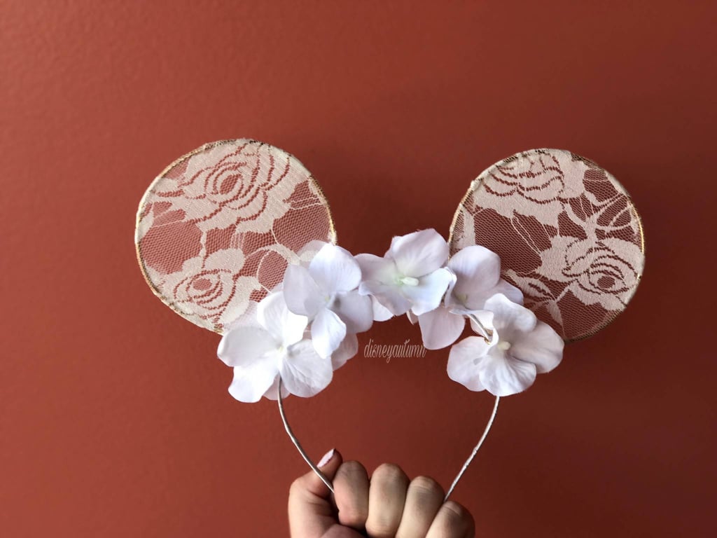 White Floral Lace Minnie Ears ($20)