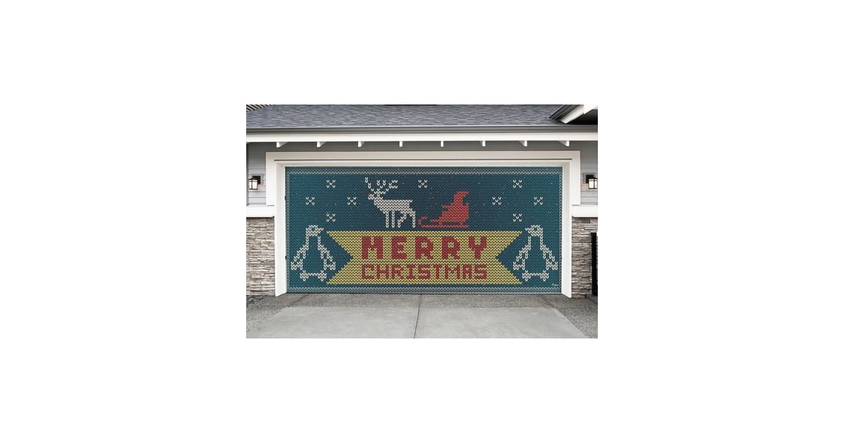 Merry Christmas Outdoor Double Car Garage Door Banner Garage