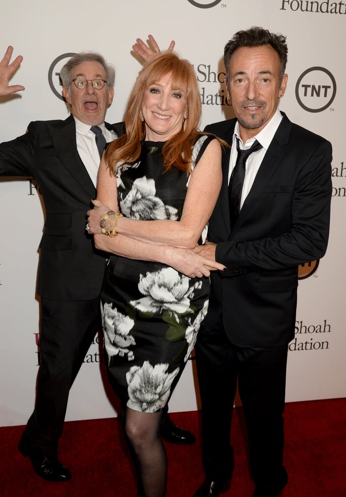 Steven Spielberg photobombed Bruce Spingsteen and Patti Scialfa.