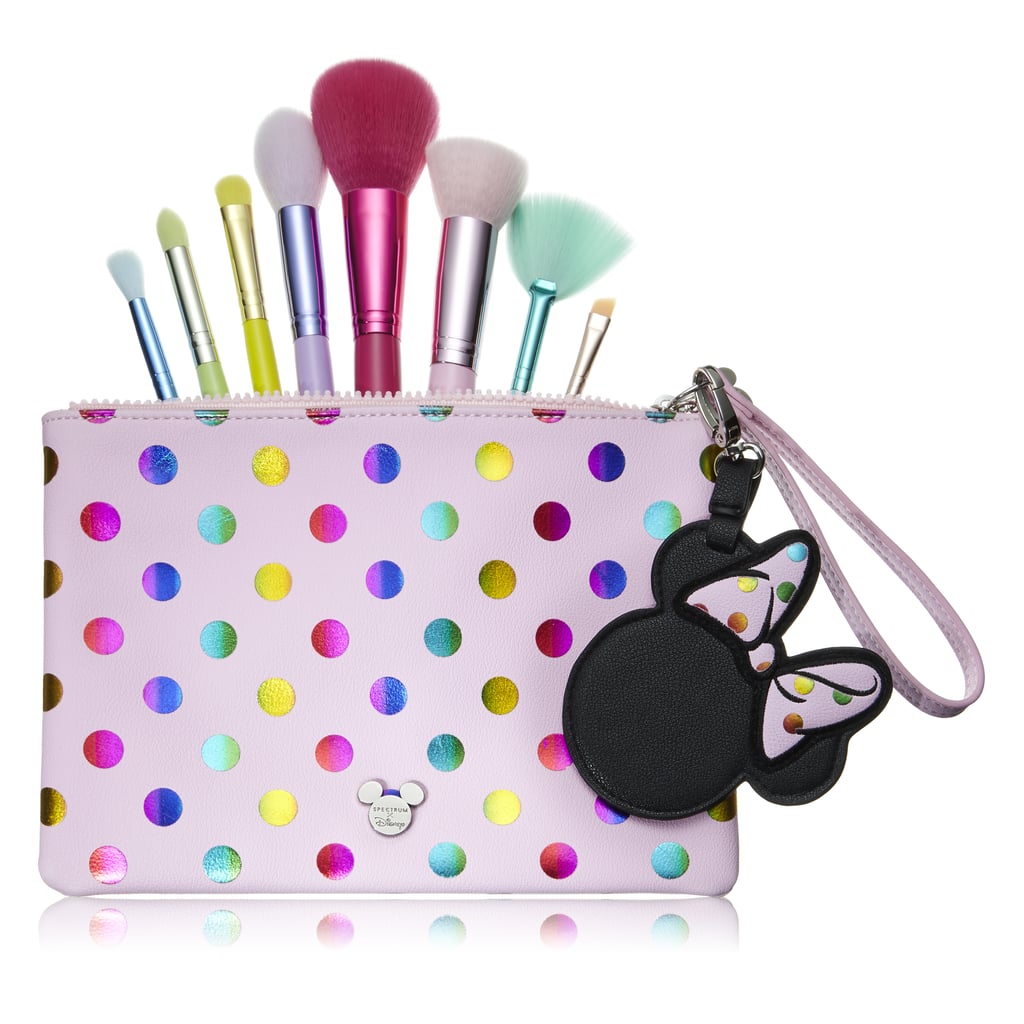 Holographic Polka-Dot Pouch With Brush Set