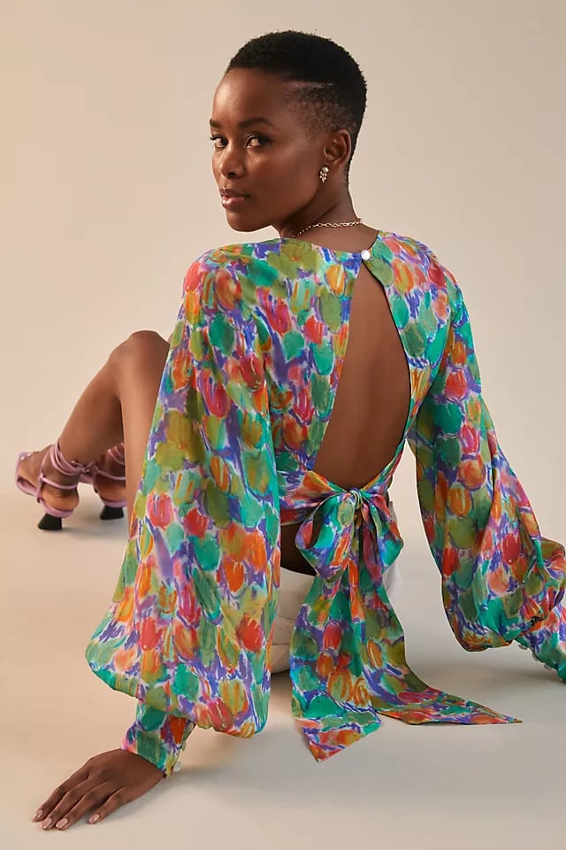 Hope for Flowers Open-Back Blouse