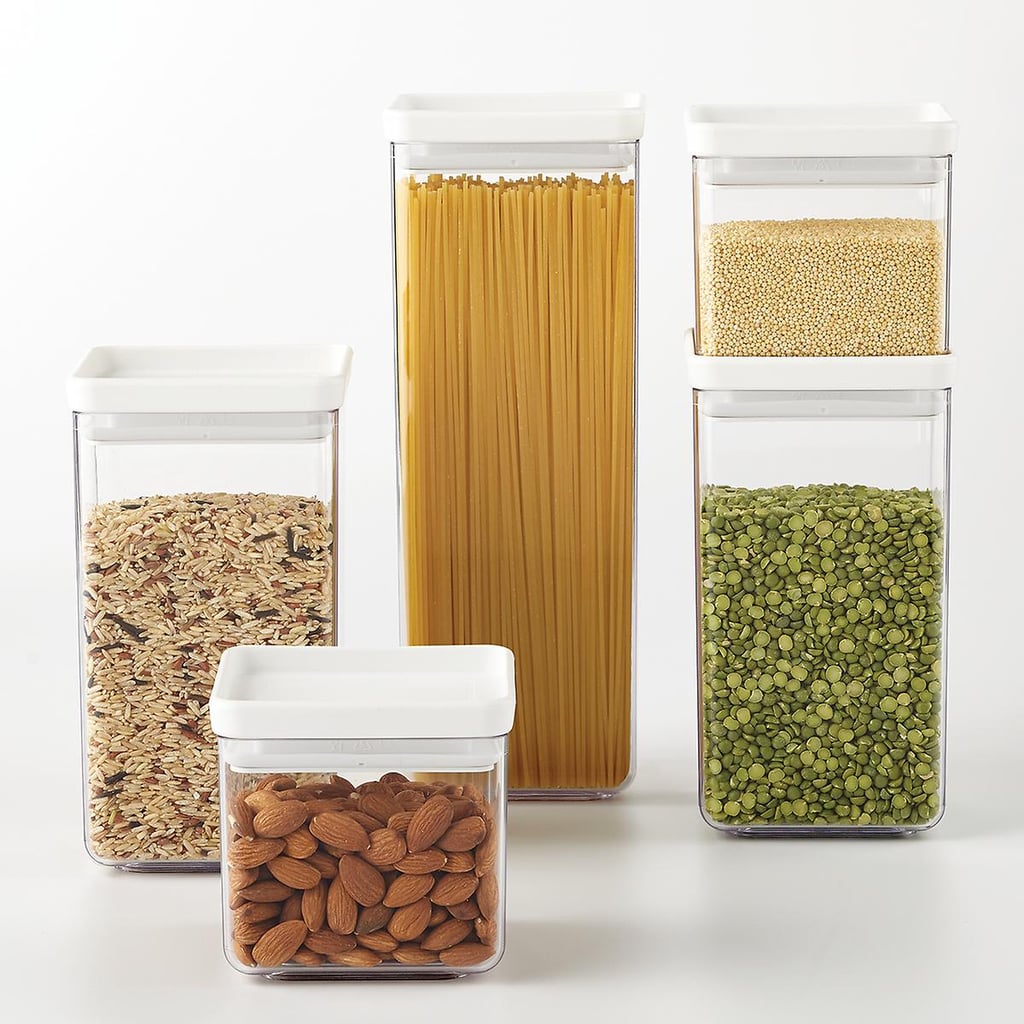 The Container Store 5-Piece White Modular Canister Set