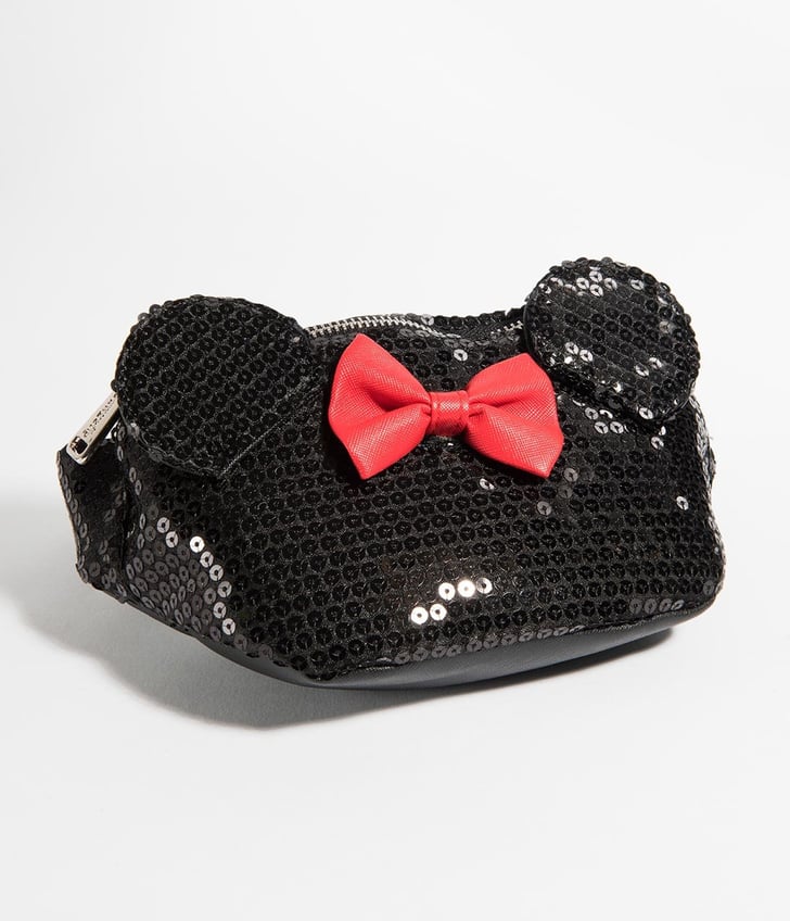Loungefly Minnie Mouse Black Sequin Fanny Pack Cheap Disney Gifts For