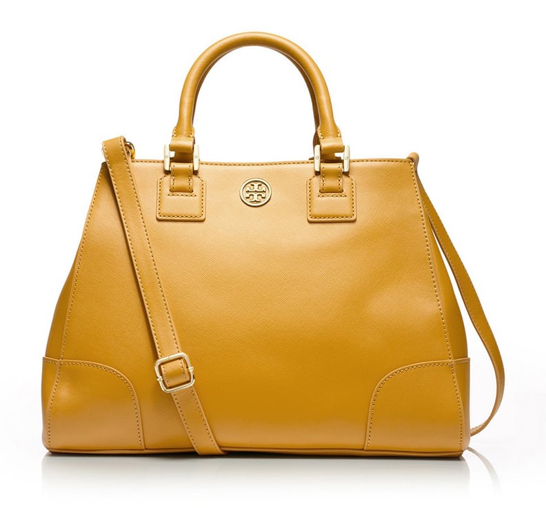 Tory Burch Robinson Yellow Triangle Tote